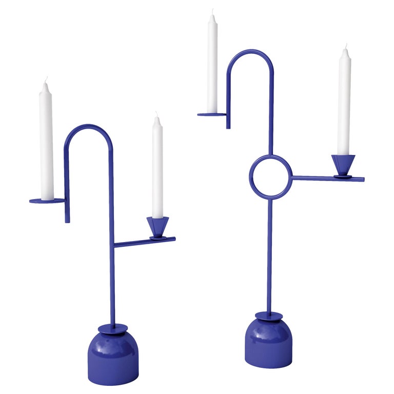 Product Image Blue Candleholders | (QS)