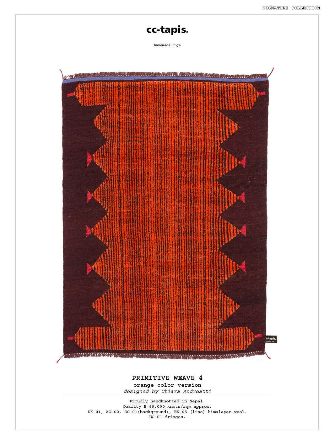 SIGNATURE Handmade rug By cc-tapis